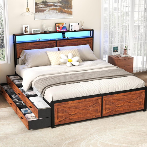 King size bed frame - size, 12
