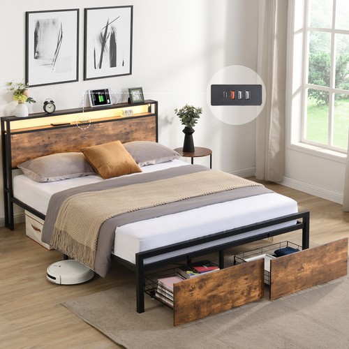 Full size bed frame with - full,