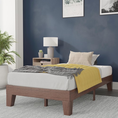Wood platform bed with - wood,